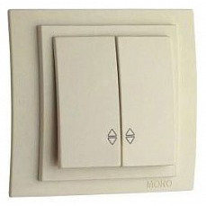 Выключатель проходной двухклавишный mono electric larissa 103-171723-111